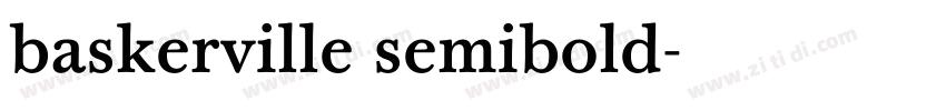 baskerville semibold字体转换